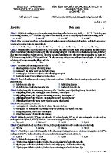 Đề kiểm tra chất lượng học kỳ II môn Vật lý Lớp 11 - Mã đề 107 - Năm học 2018-2019 - Trường THPT Lê Quý Đôn